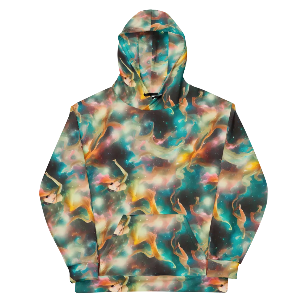 Elegant Whirl on Cotton Hoodie — Front