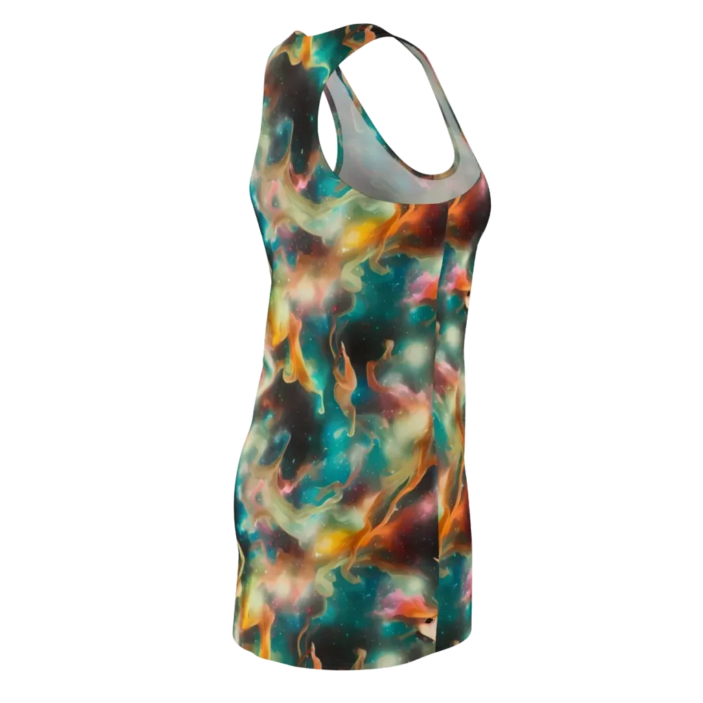 Elegant Whirl on Racerback Dress — Back Side