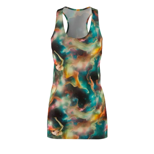 Elegant Whirl on a Racerback Dress