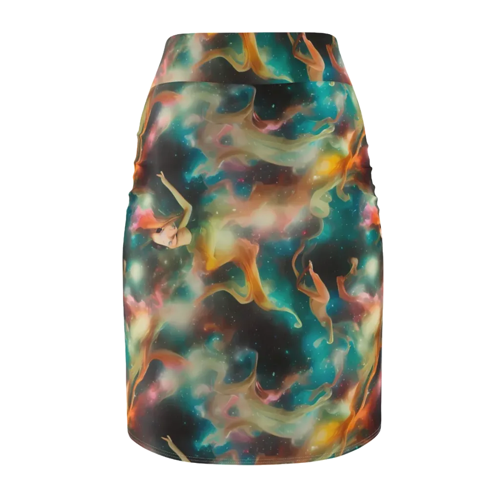 Elegant Whirl on Pencil Skirt — Back