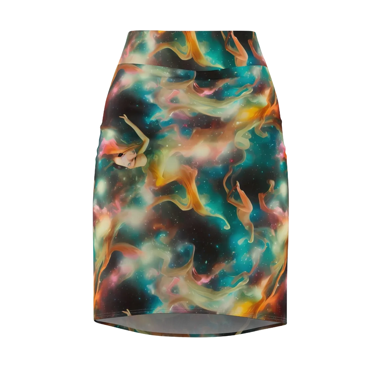 Elegant Whirl on Pencil Skirt — Front