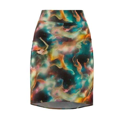 Elegant Whirl on a Pencil Skirt