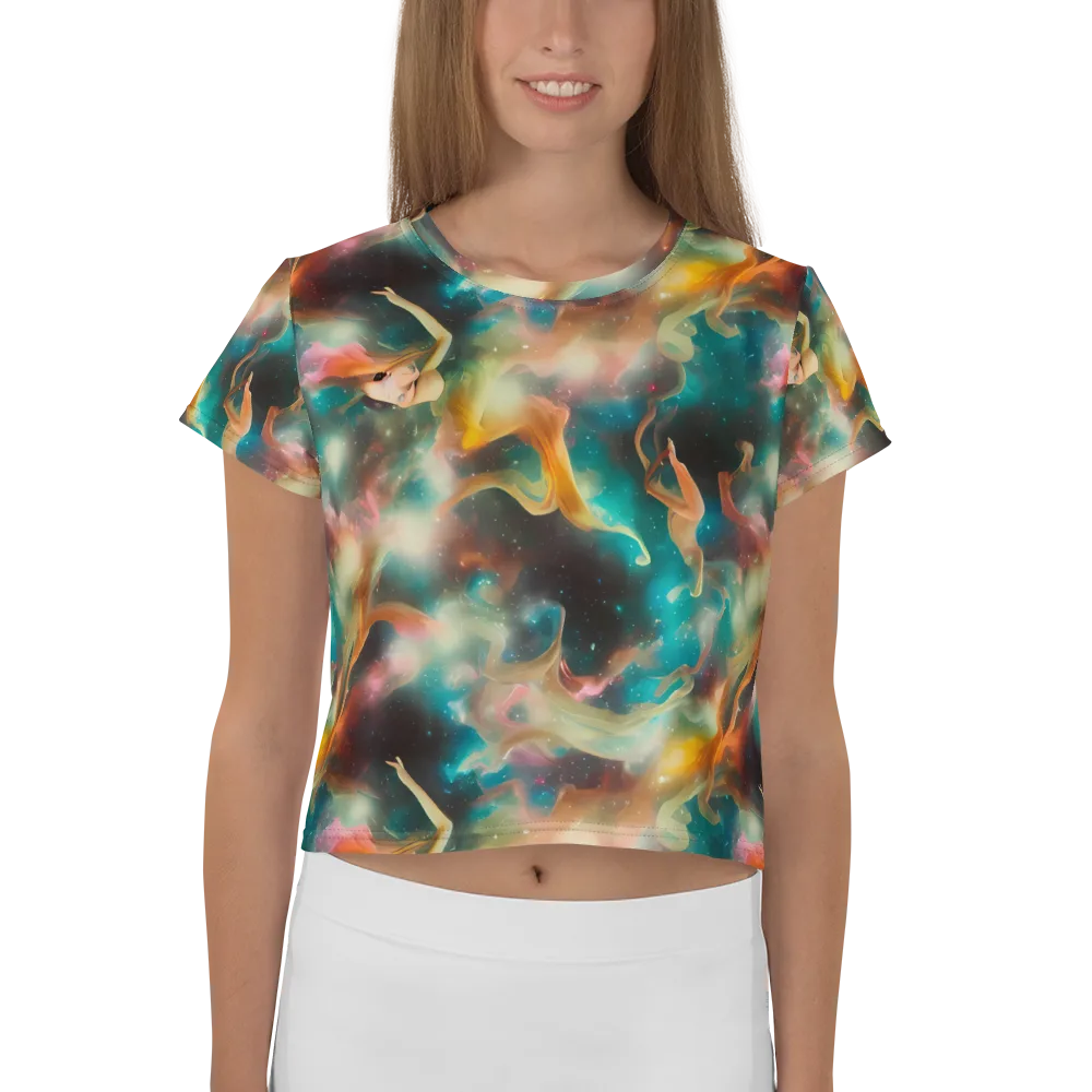 Elegant Whirl on Crop Tee — Front