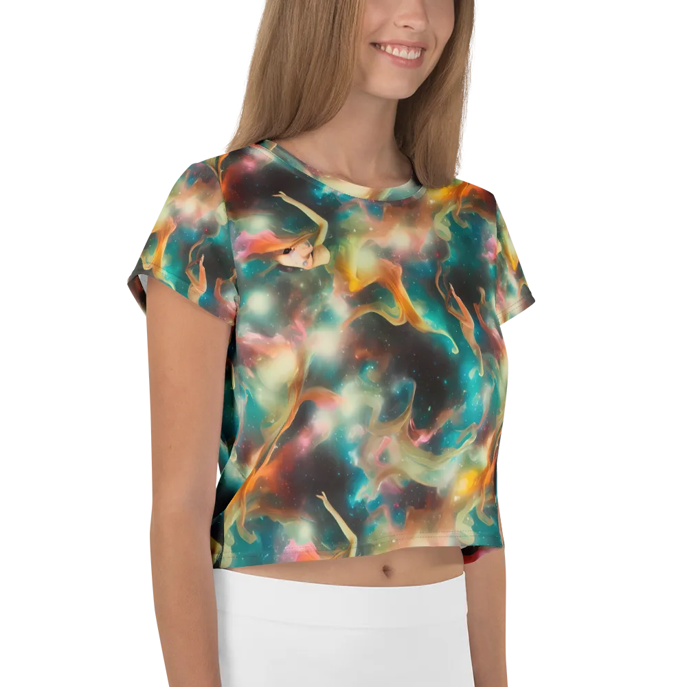 Elegant Whirl on Crop Tee — Right