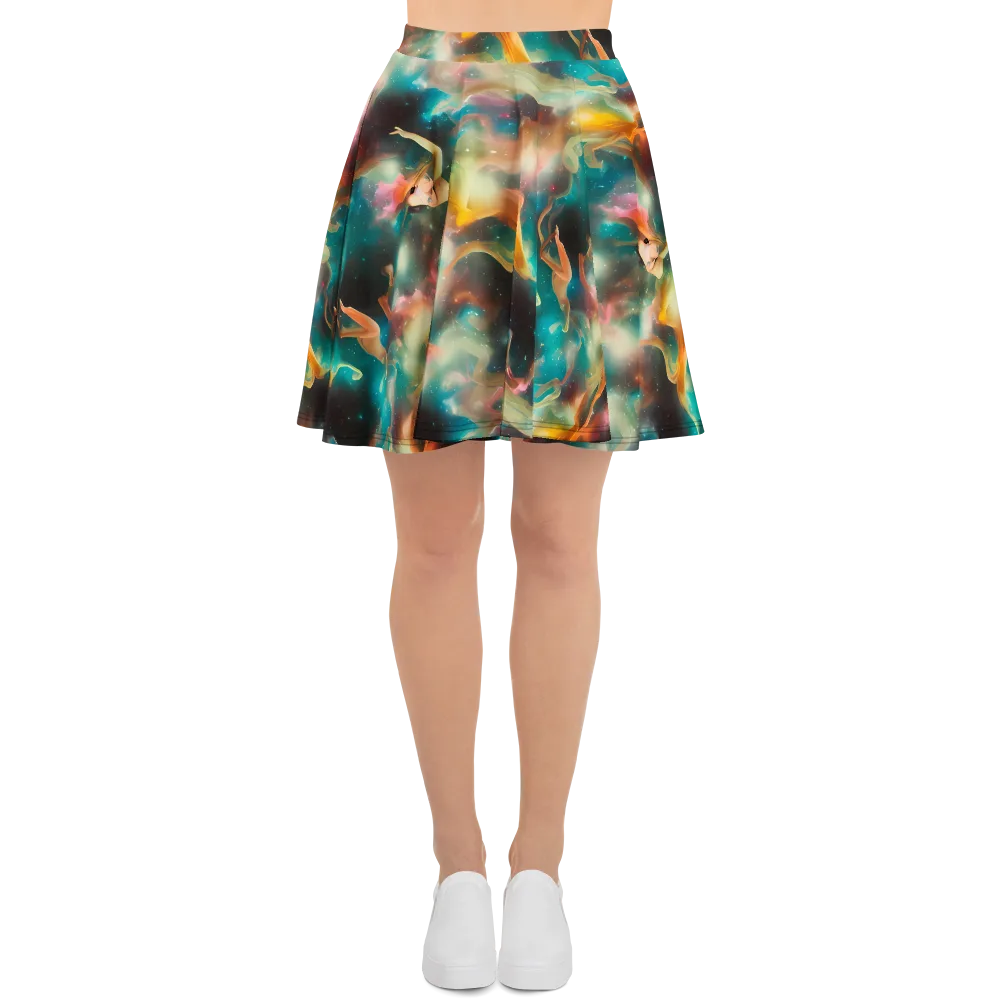 Elegant Whirl on Skater Skirt — Front