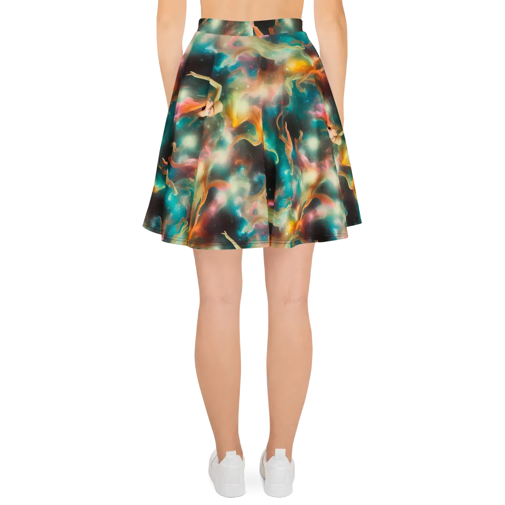 Elegant Whirl on Skater Skirt — Back