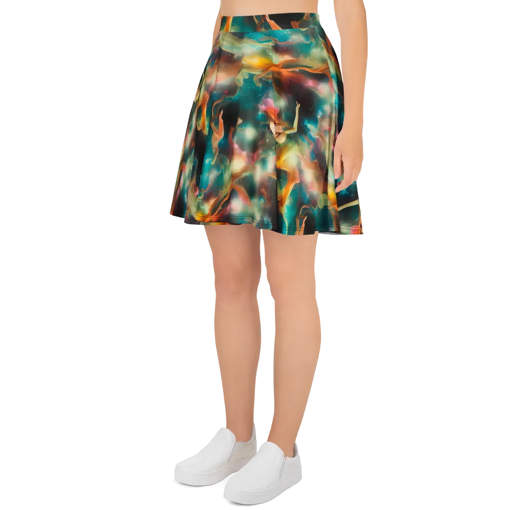 Elegant Whirl on Skater Skirt — Left