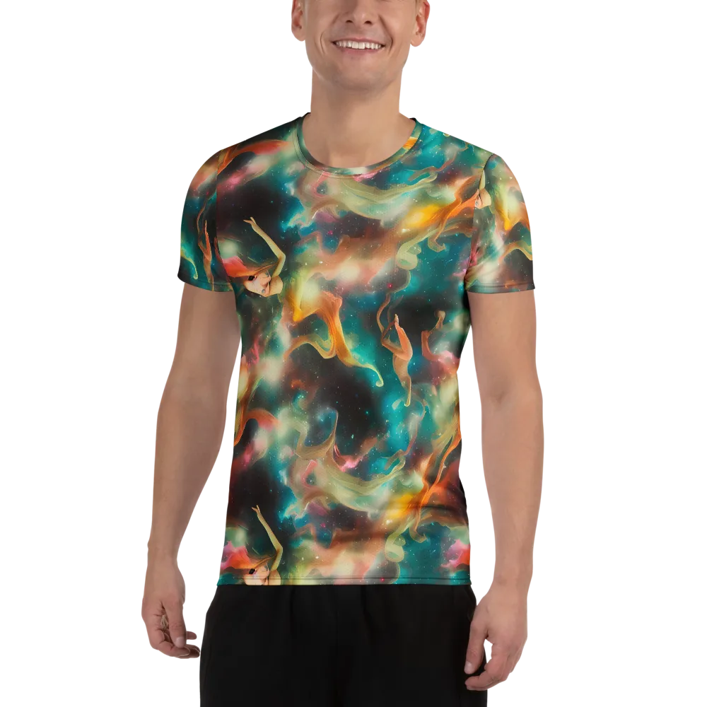 Elegant Whirl on Men's Athletic T-Shirt — Front