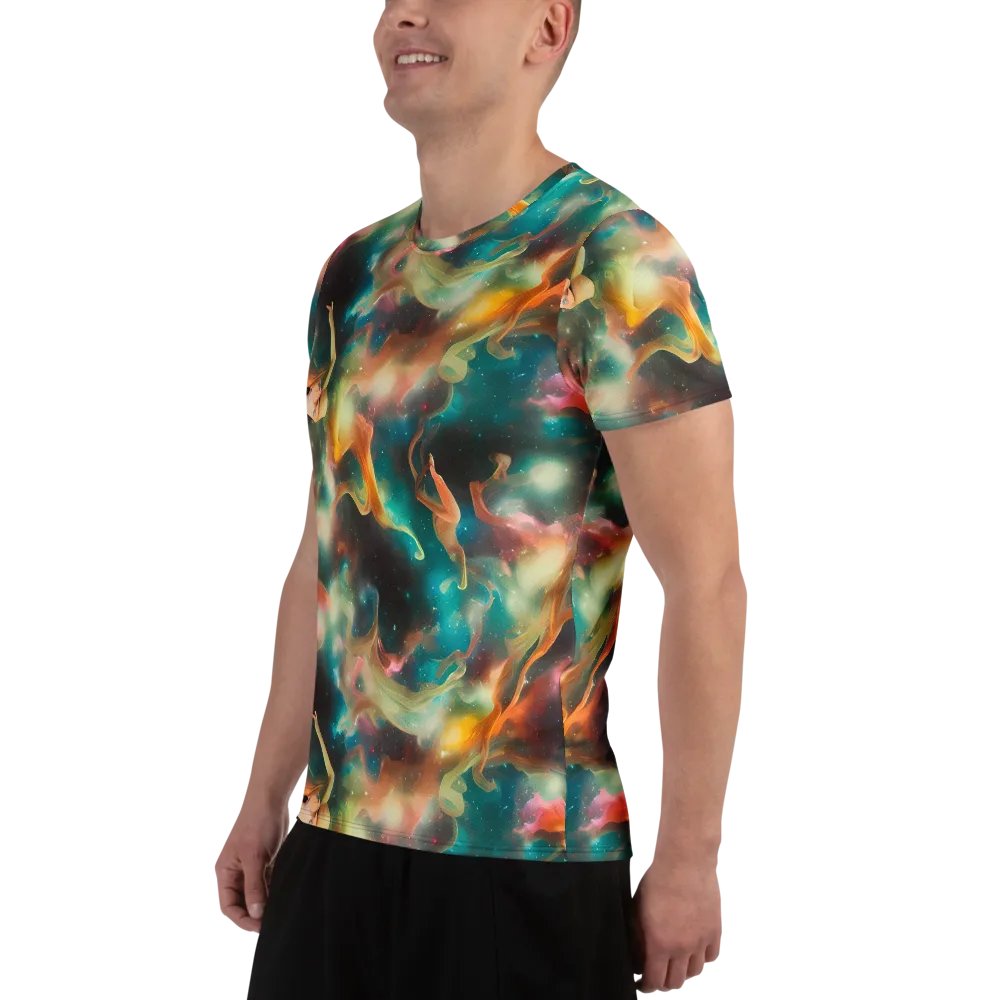 Elegant Whirl on Men's Athletic T-Shirt — Left