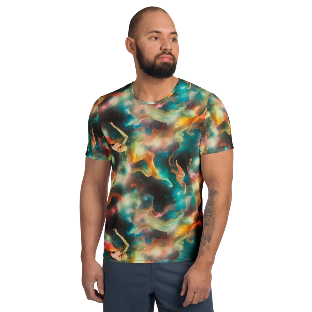 Elegant Whirl on Men's Athletic T-Shirt — Front