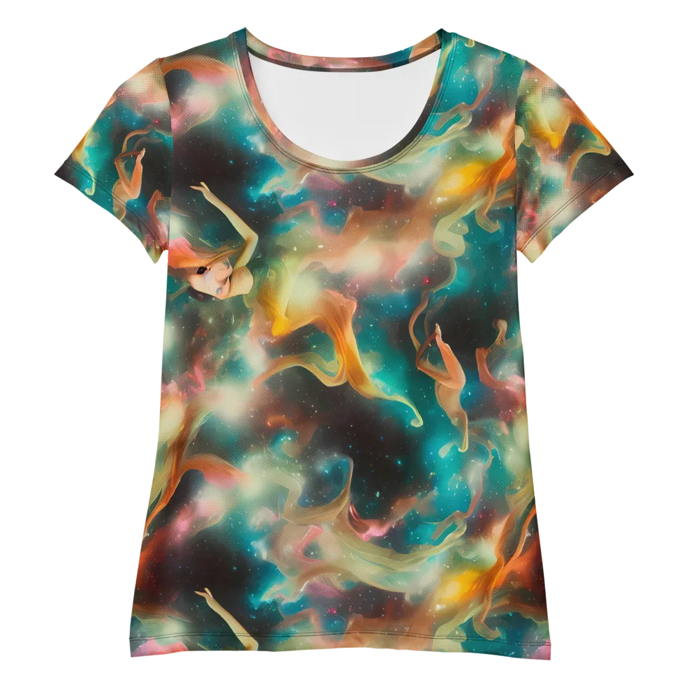 Elegant Whirl on Women's Athletic T-Shirt — Front