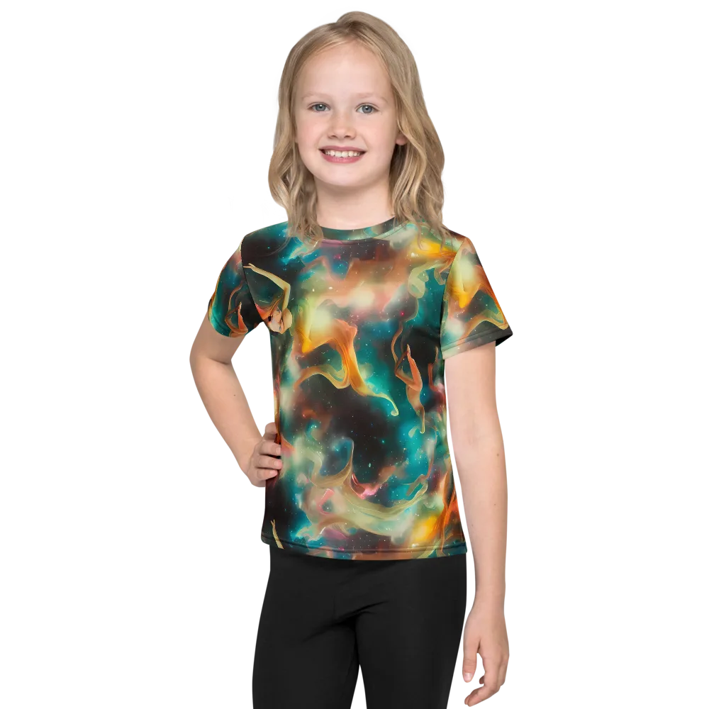 Elegant Whirl on Kids Crew Neck T-Shirt — Front