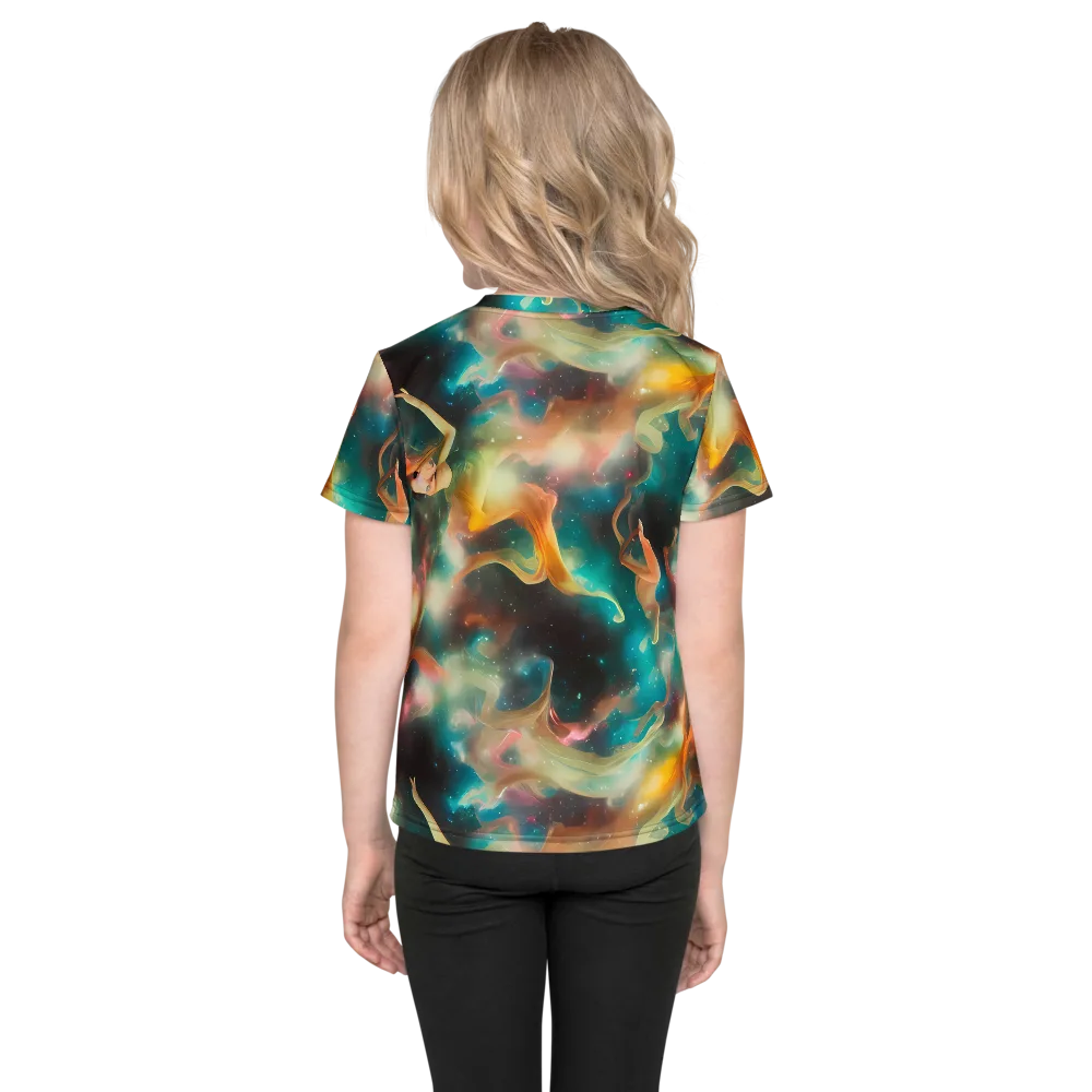 Elegant Whirl on Kids Crew Neck T-Shirt — Back