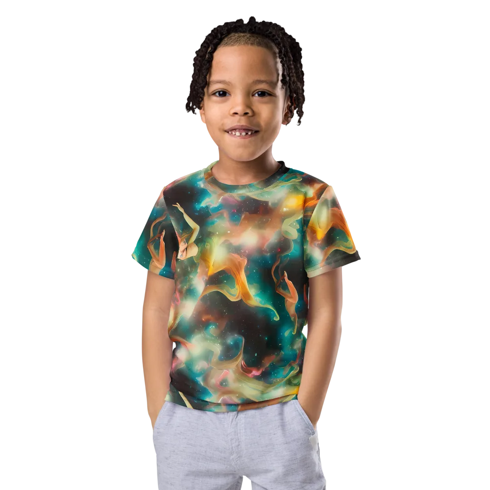 Elegant Whirl on Kids Crew Neck T-Shirt — Front