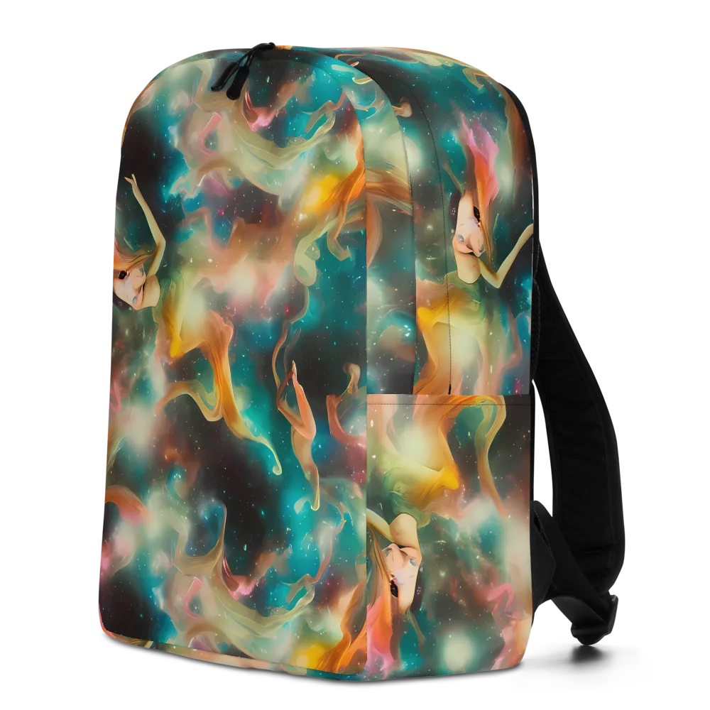 Elegant Whirl on Minimalist Backpack — Left