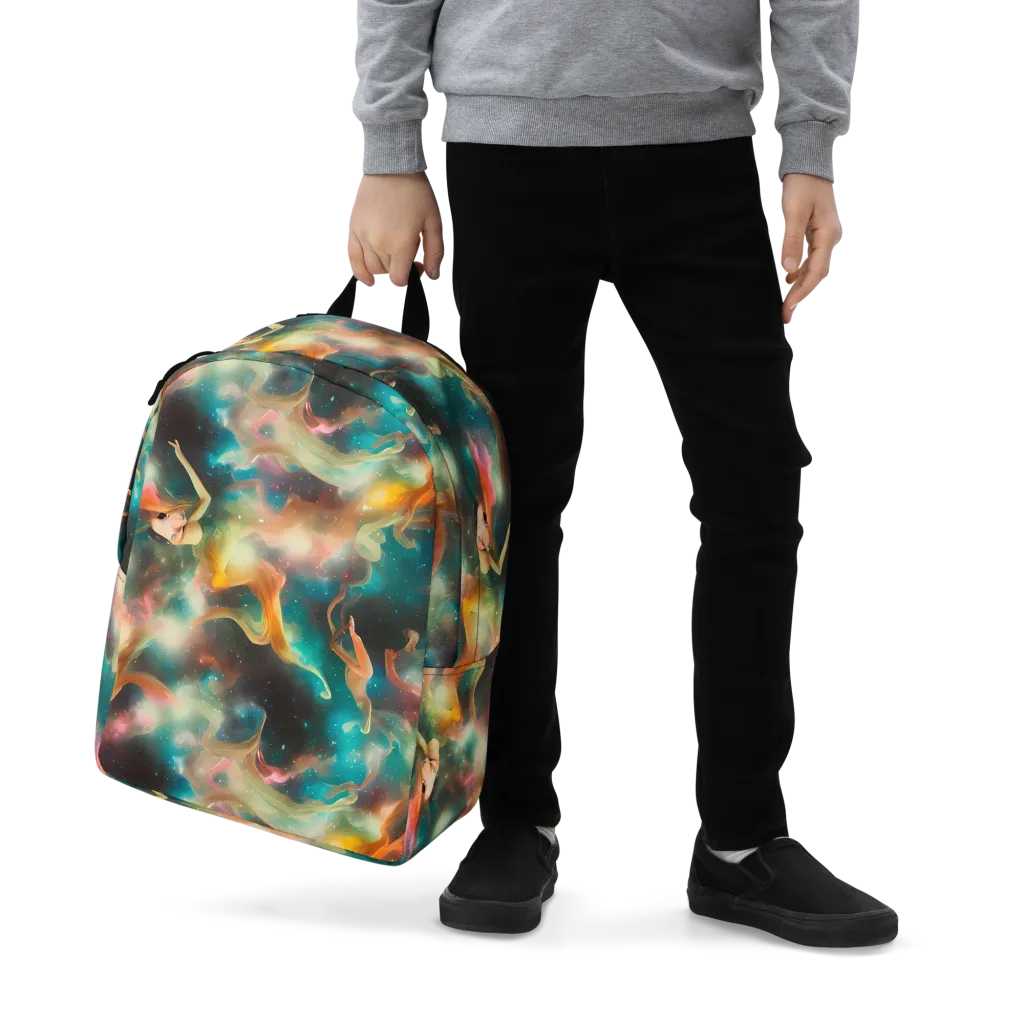 Elegant Whirl on Minimalist Backpack — Zoomed-in