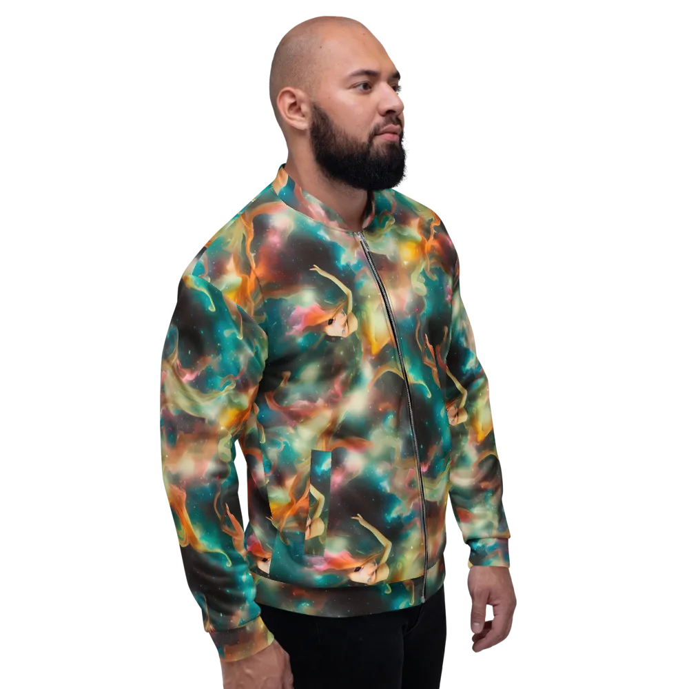 Elegant Whirl on Bomber Jacket — Right