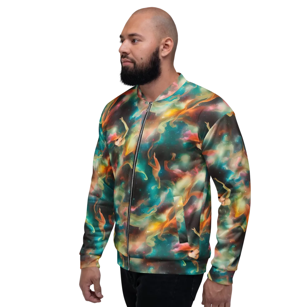 Elegant Whirl on Bomber Jacket — Left