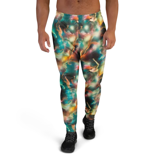 Elegant Whirl on a Men's Joggers