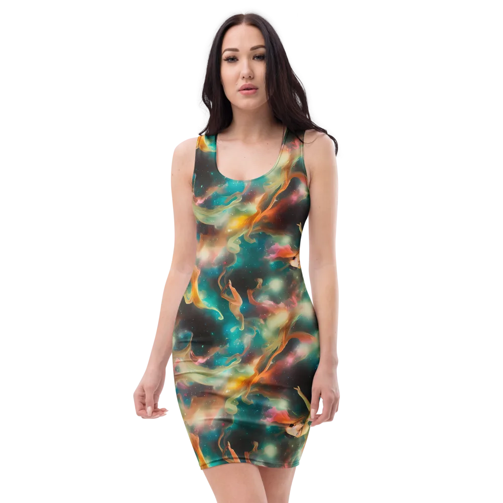 Elegant Whirl on Bodycon Dress — Front