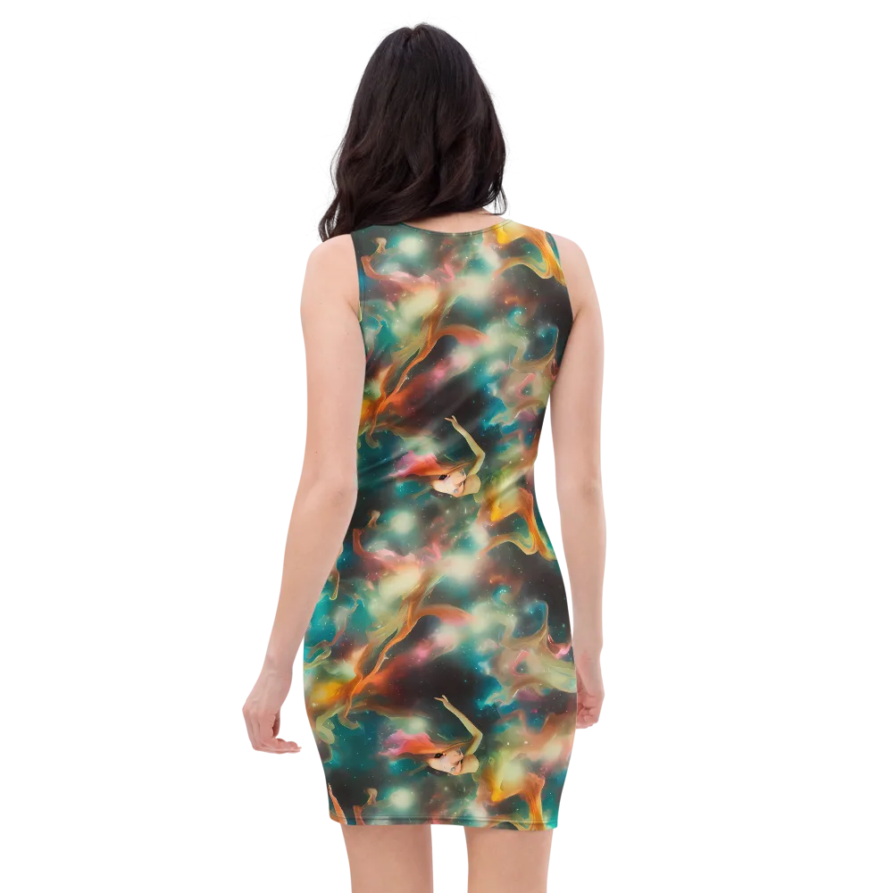 Elegant Whirl on Bodycon Dress — Back