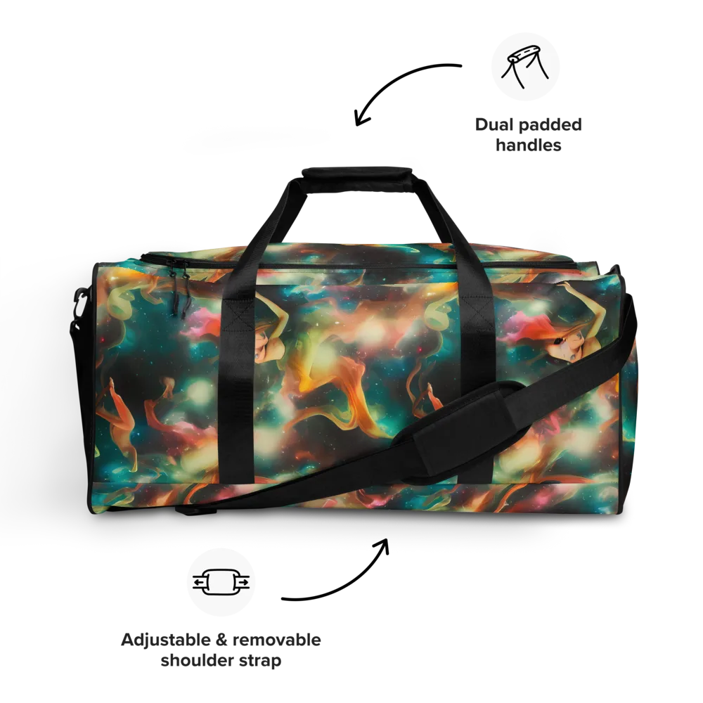 Elegant Whirl on Duffle Bag — Front