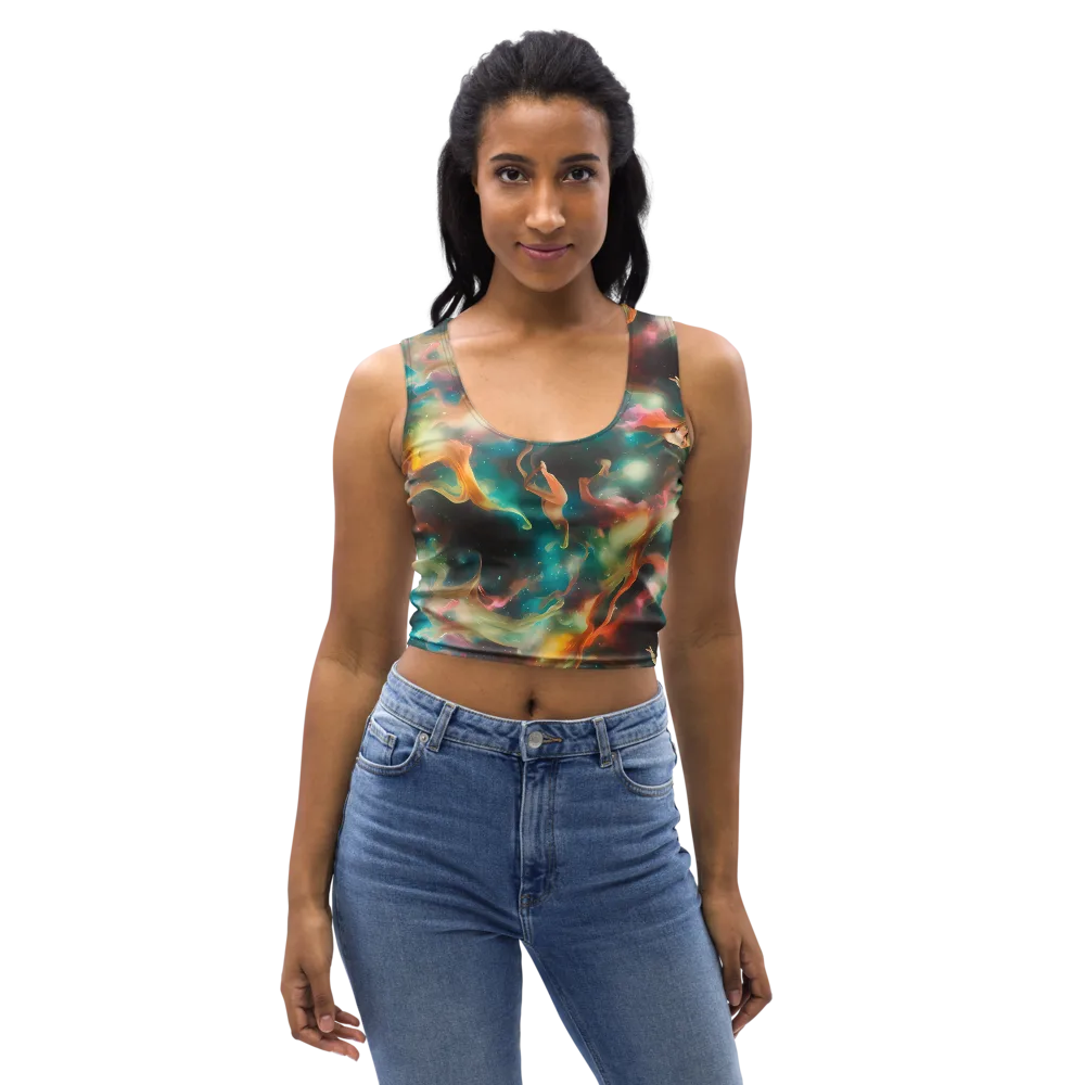 Elegant Whirl on Crop Top — Front