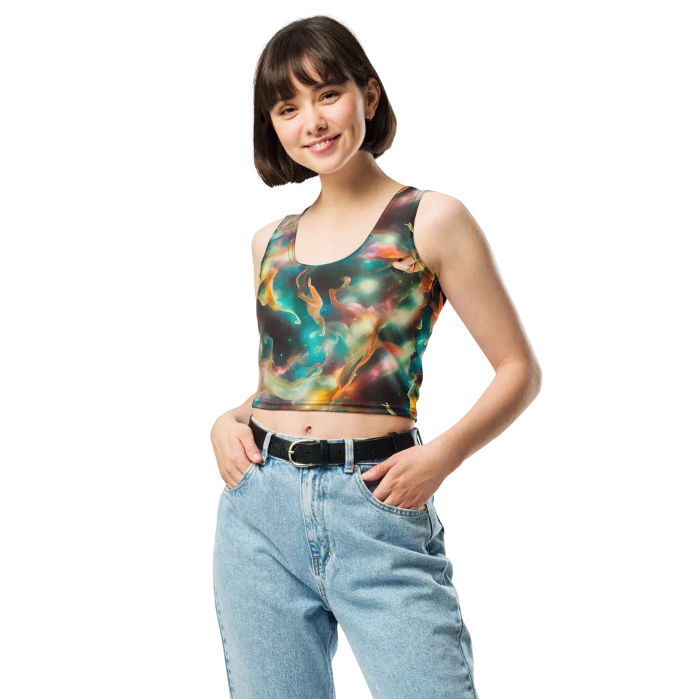 Elegant Whirl on Crop Top — Front