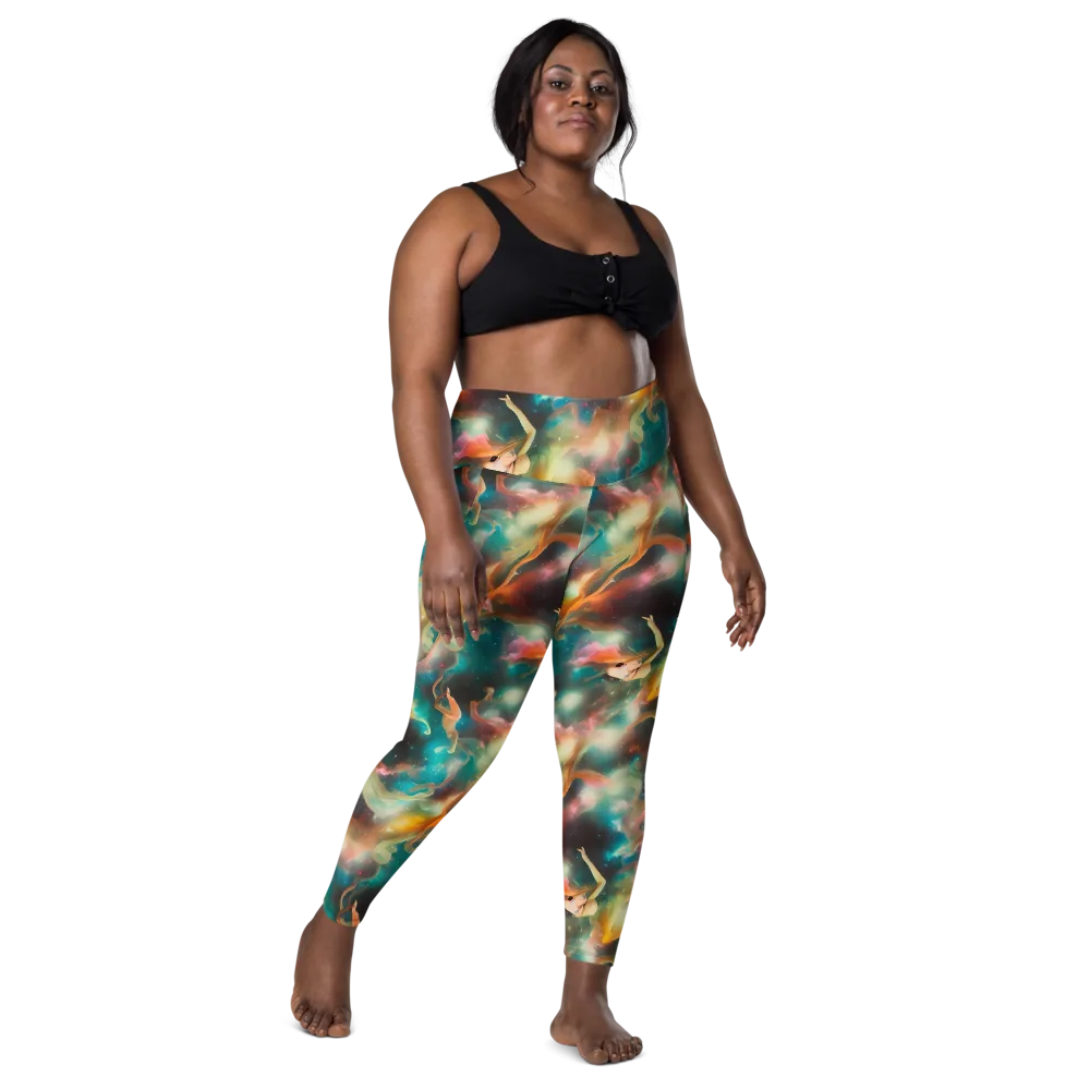Elegant Whirl on Leggings with Pockets — Front