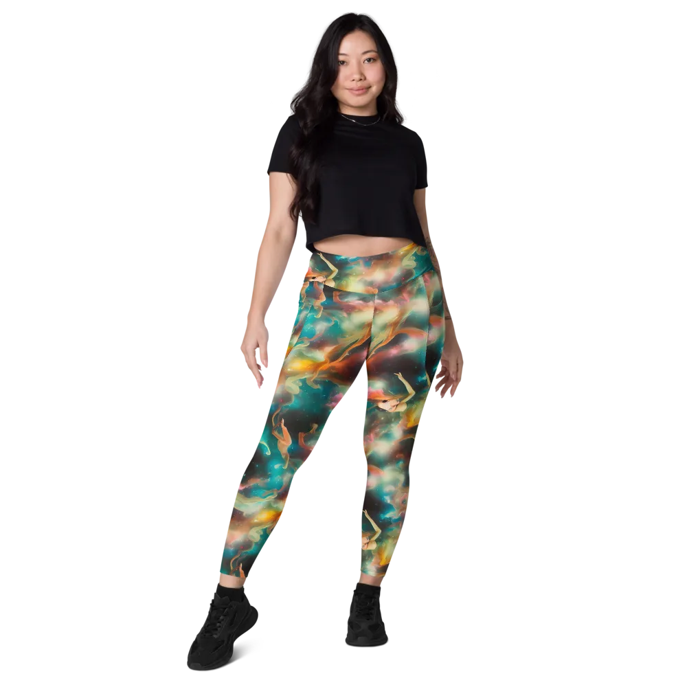 Elegant Whirl on Leggings with Pockets — Front