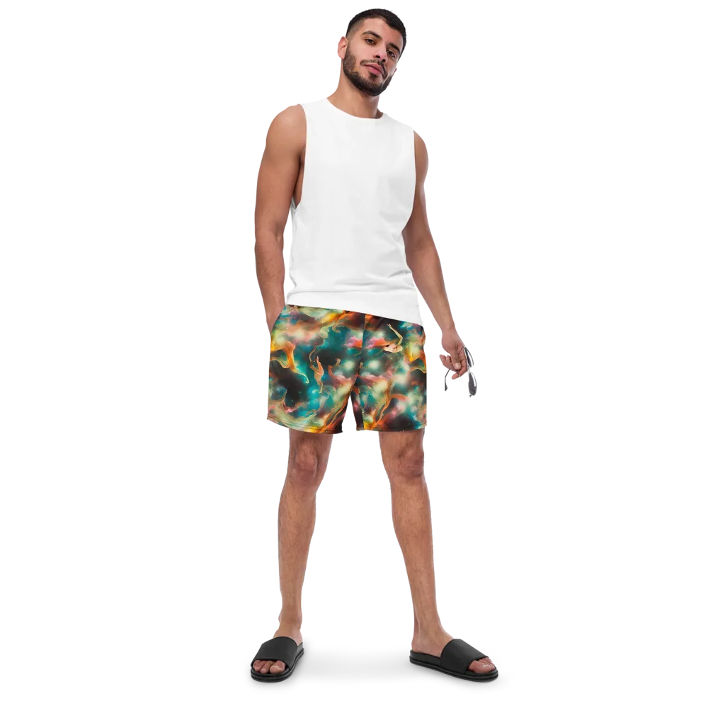 Elegant Whirl on Swim Trunks — Front