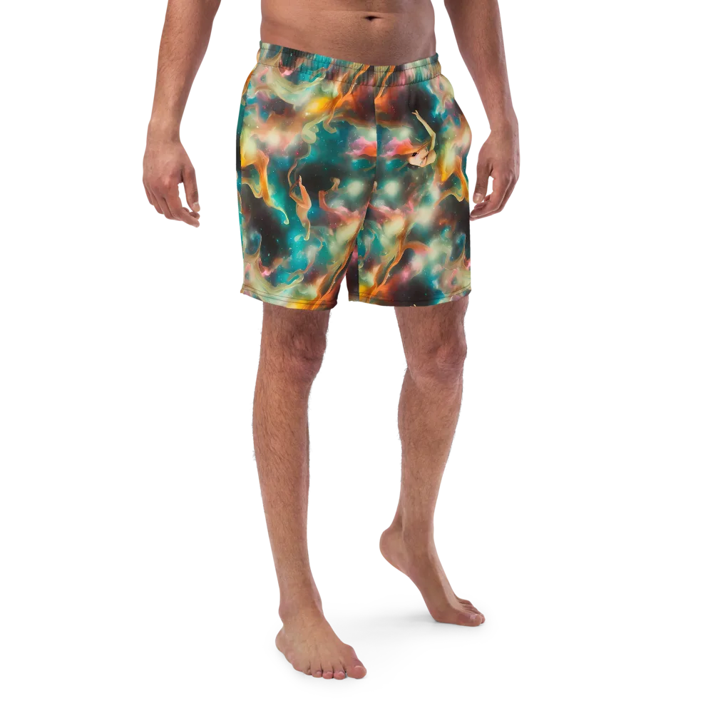 Elegant Whirl on Swim Trunks — Front