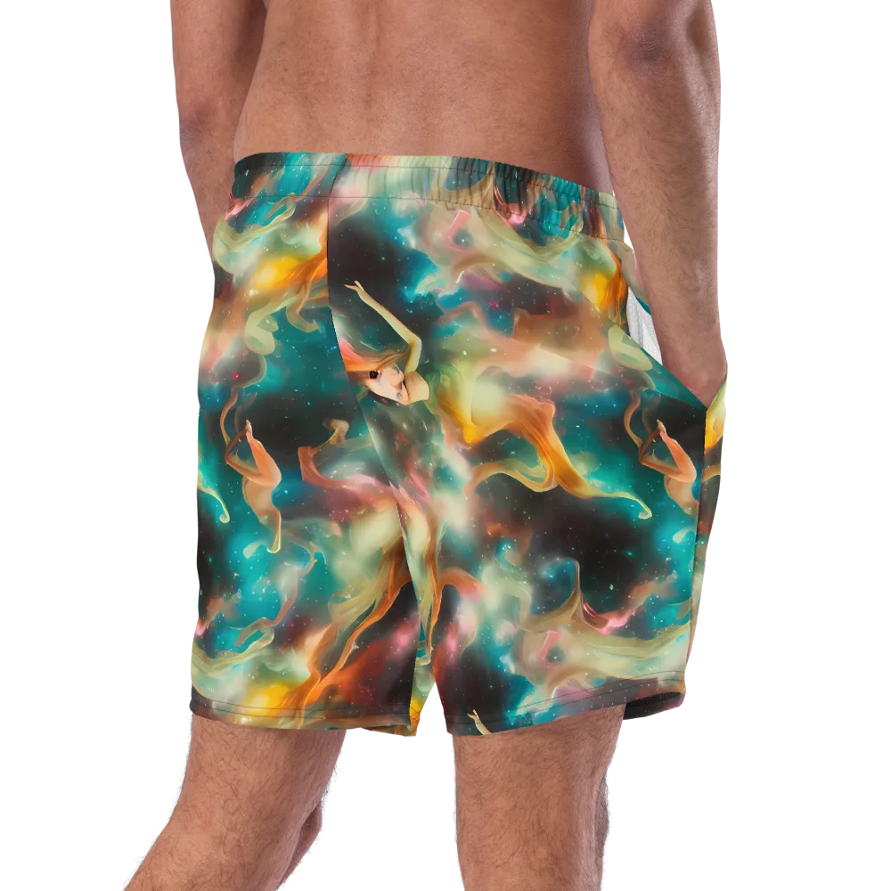 Elegant Whirl on Swim Trunks — Right Back