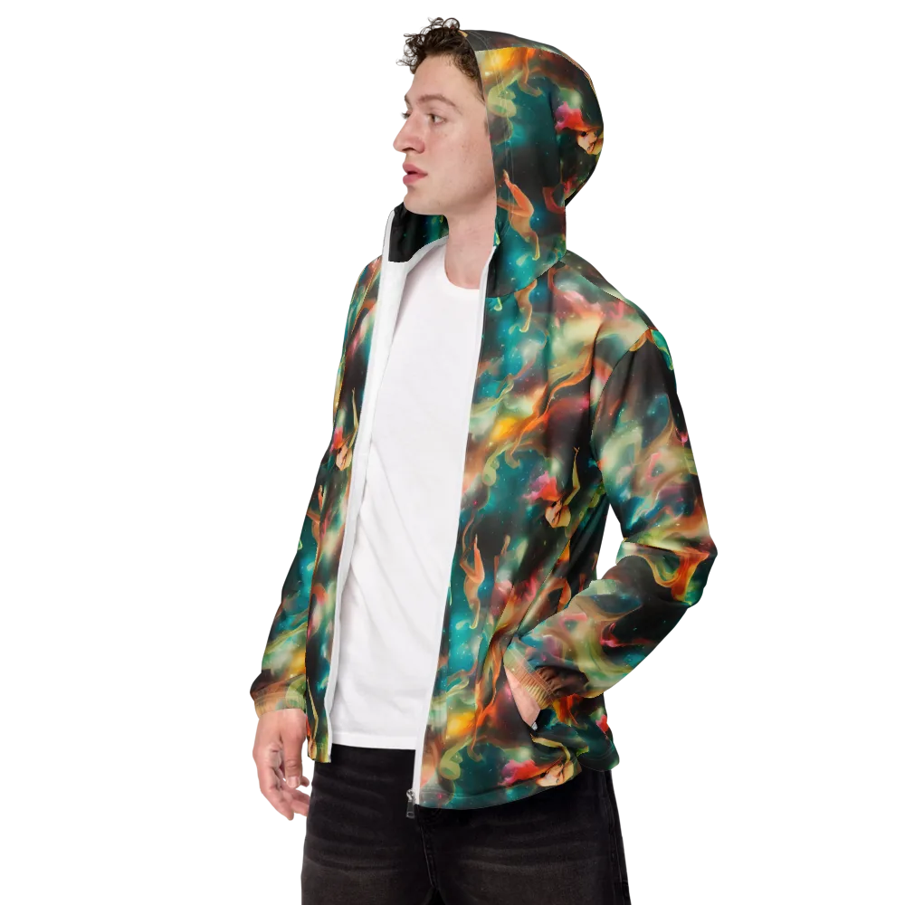 Elegant Whirl on Men's Windbreaker — Left Front