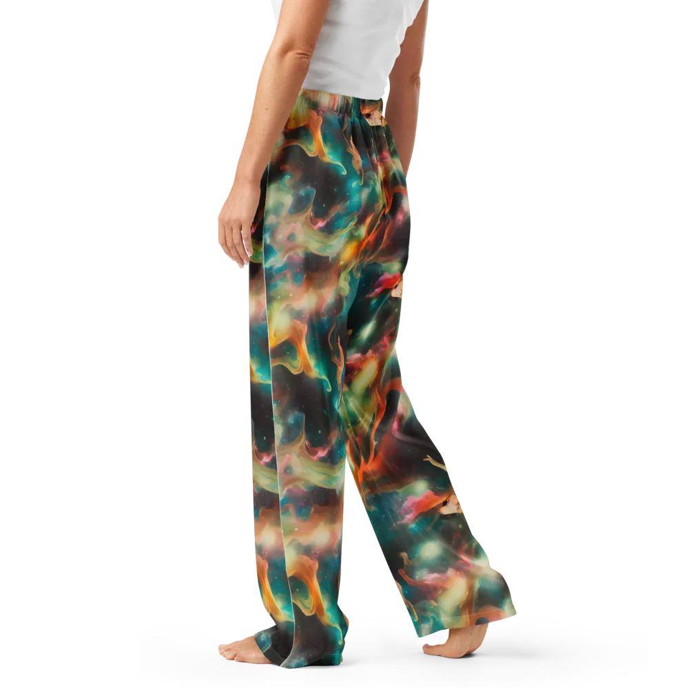 Elegant Whirl on Women's Pajama Pants — Left