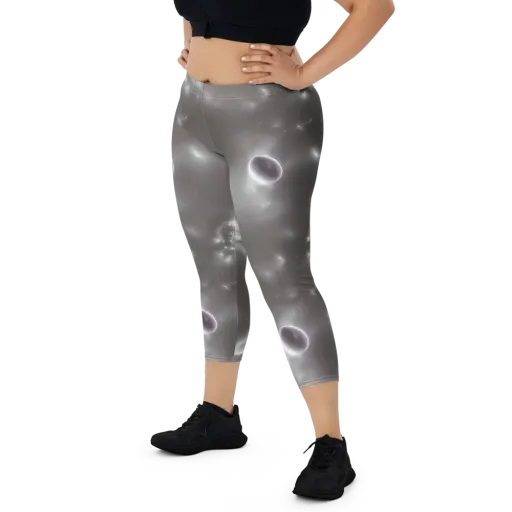 Silver Nebula on a Capri Leggings