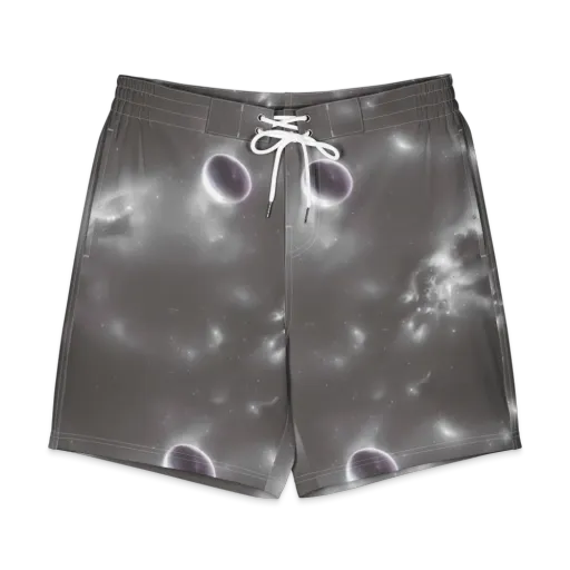 Silver Nebula on a Men's Board Shorts
