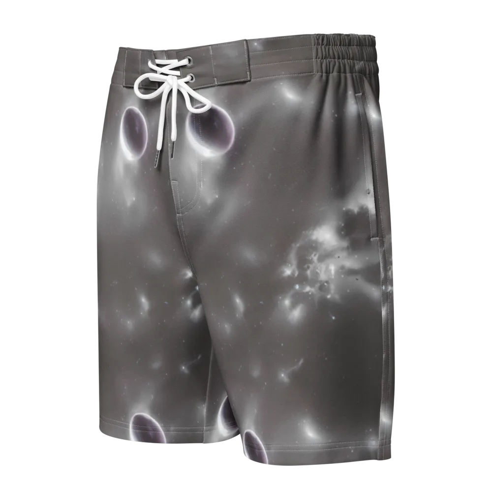 Silver Nebula on Men's Board Shorts — Front