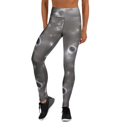 Silver Nebula on a Yoga Leggings
