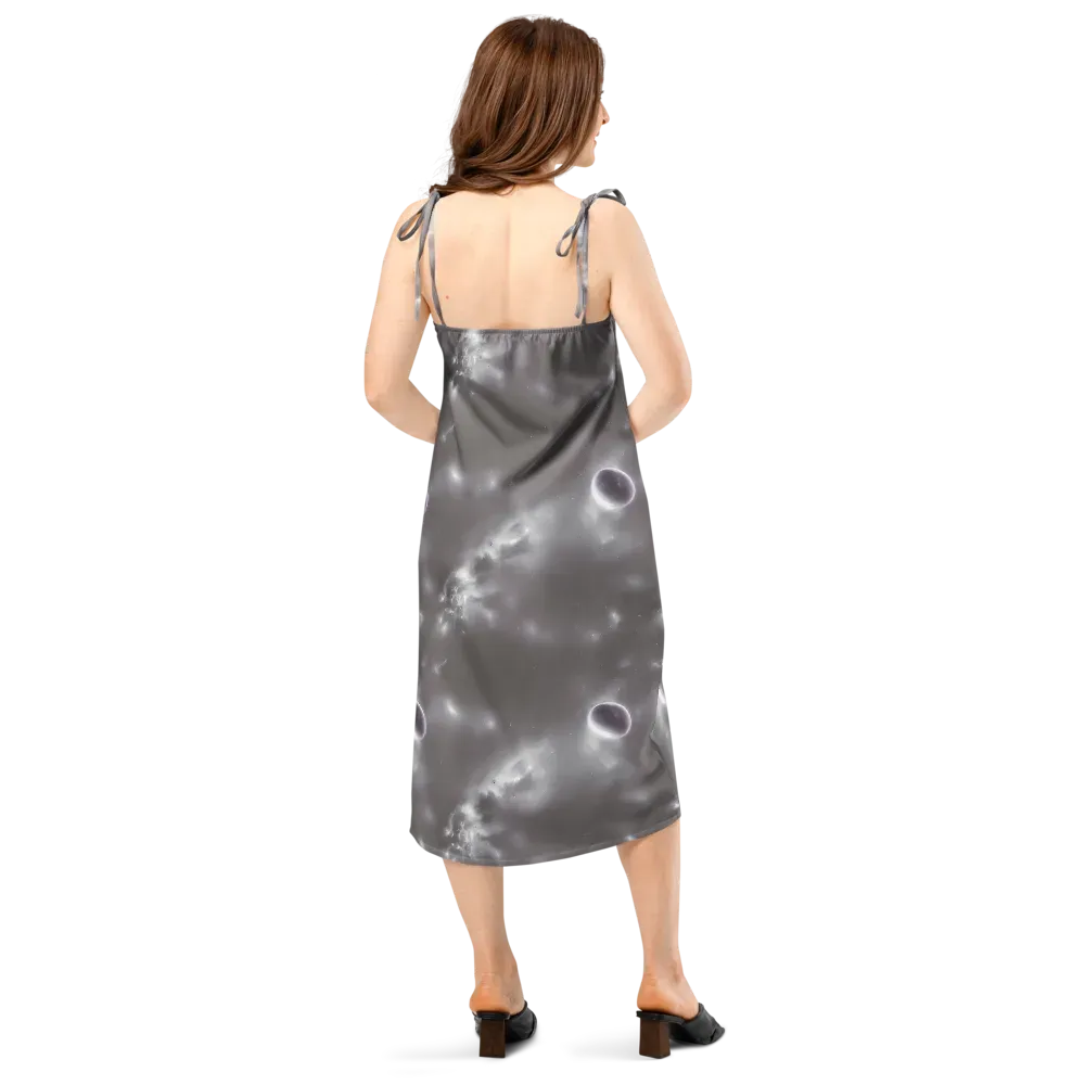 Silver Nebula on Slip Dress — Back