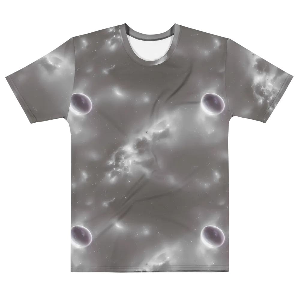 Silver Nebula on Men's Cotton Crew Neck T-Shirt — Front
