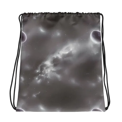 Silver Nebula on a Drawstring Bag