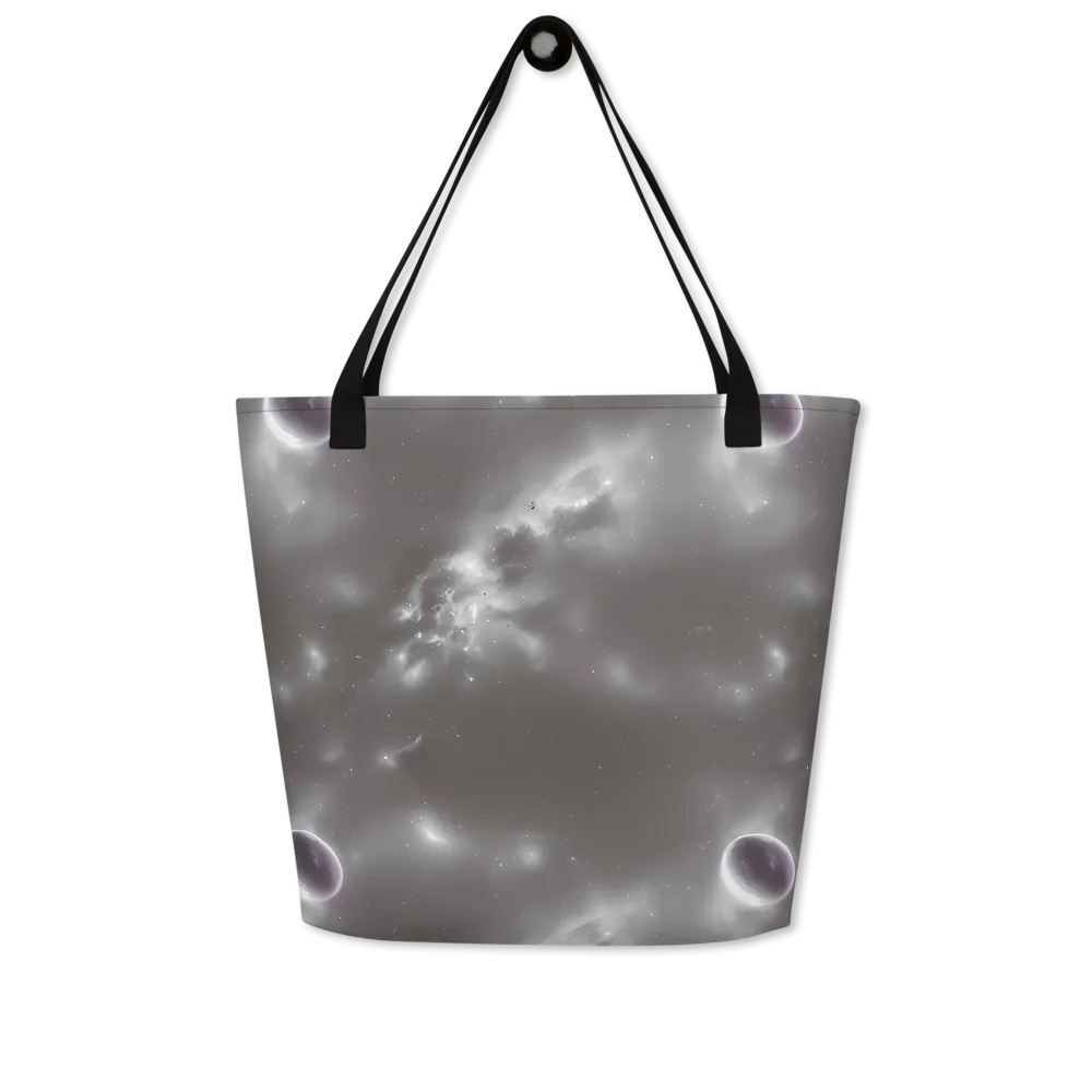 Silver Nebula on Large Tote Bag W/ Pocket — Front