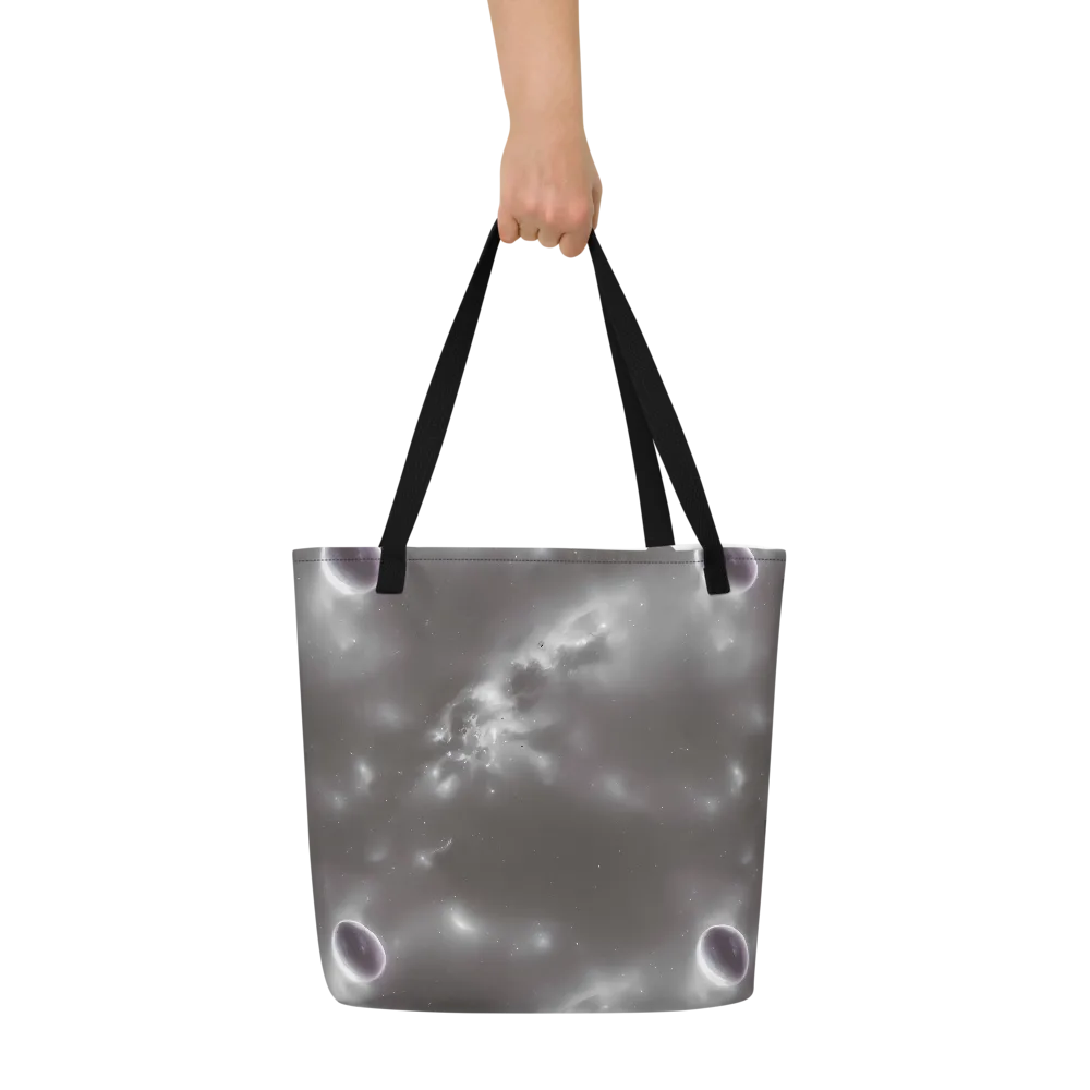 Silver Nebula on Large Tote Bag W/ Pocket — Front