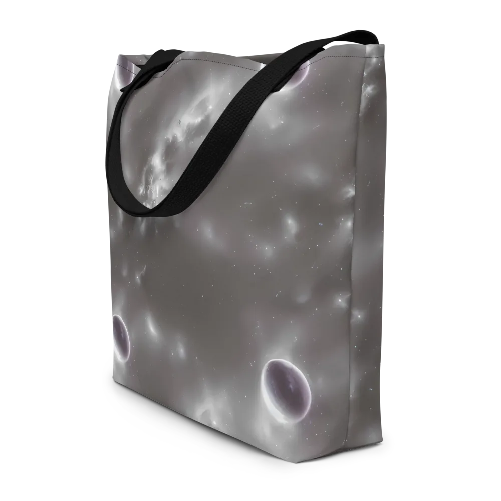 Silver Nebula on Large Tote Bag W/ Pocket — Front