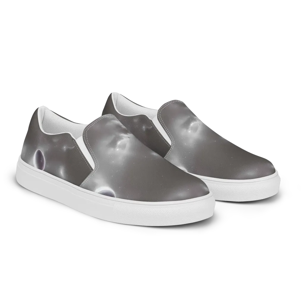 Silver Nebula on Women's Slip-On Canvas Shoes — Right Front
