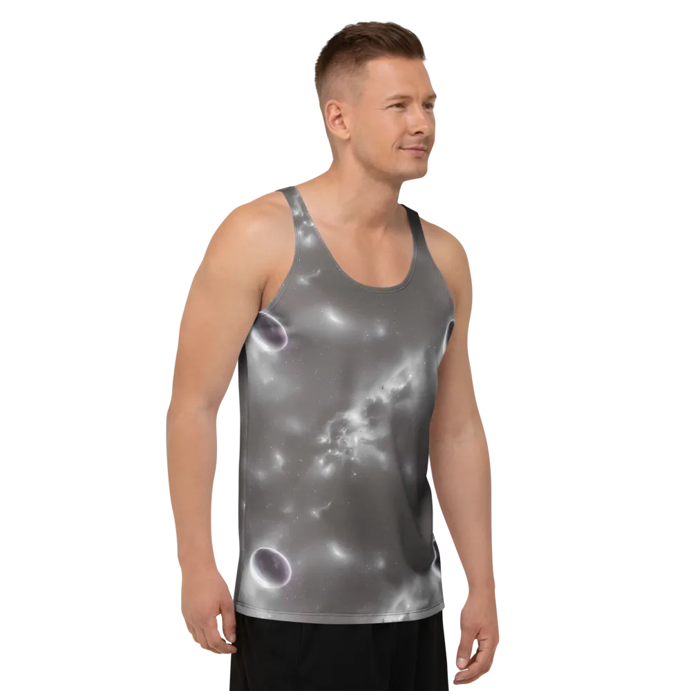 Silver Nebula on Men's Tank Top — Right Front