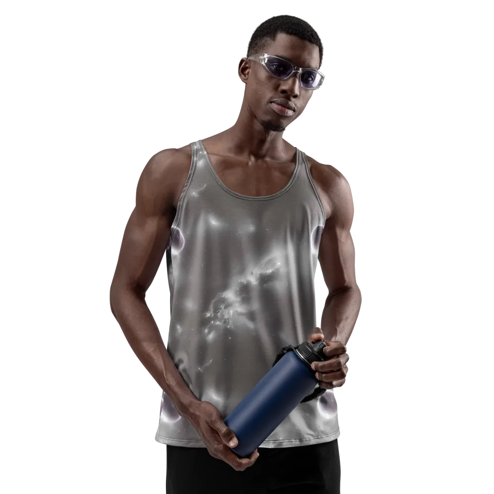 Silver Nebula on Men's Tank Top — Front