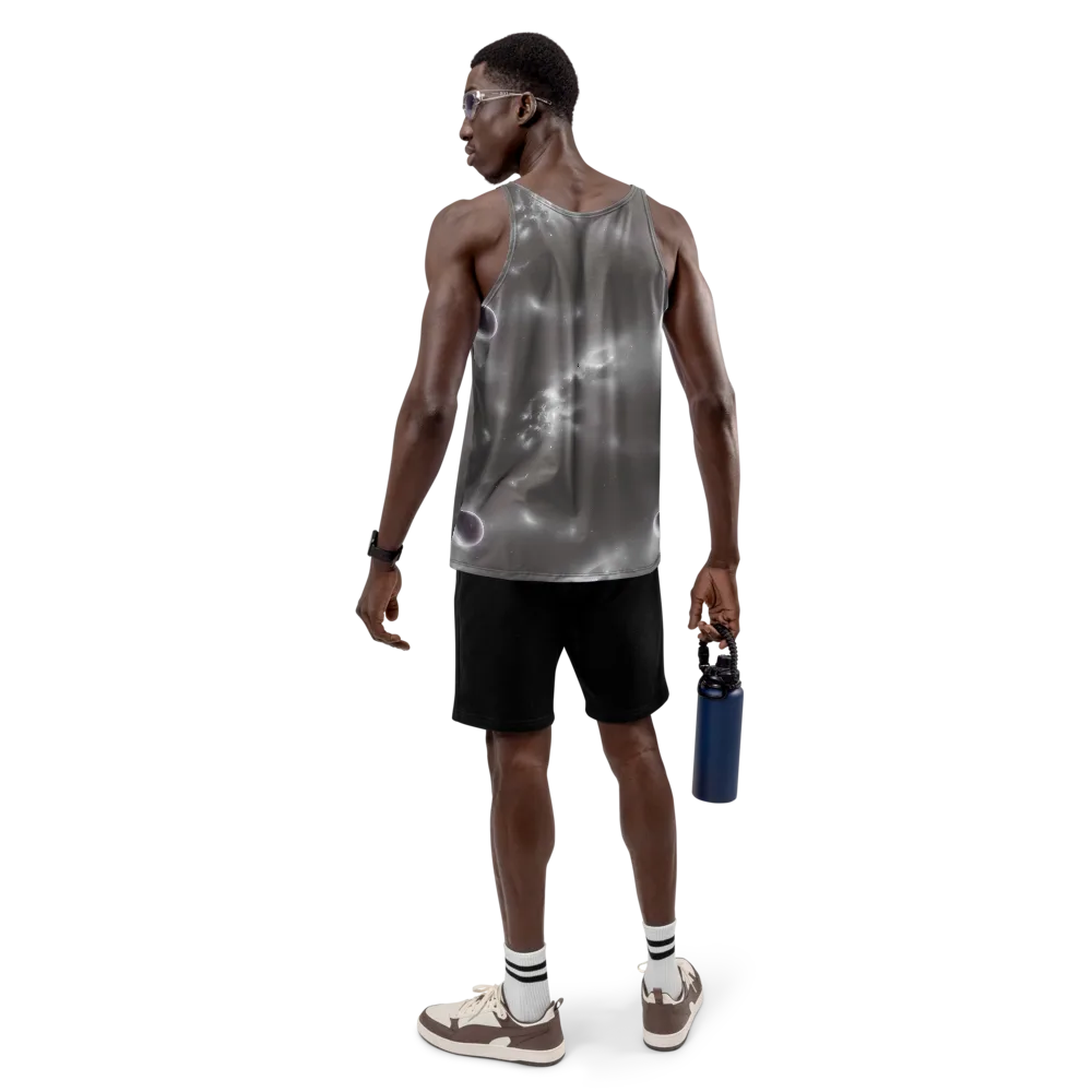 Silver Nebula on Men's Tank Top — Back