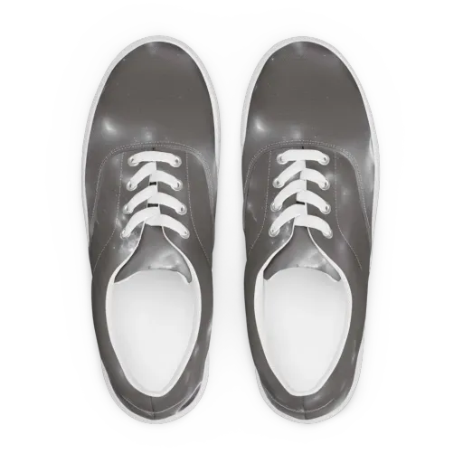 Silver Nebula on a Men's Lace-Up Canvas Shoes